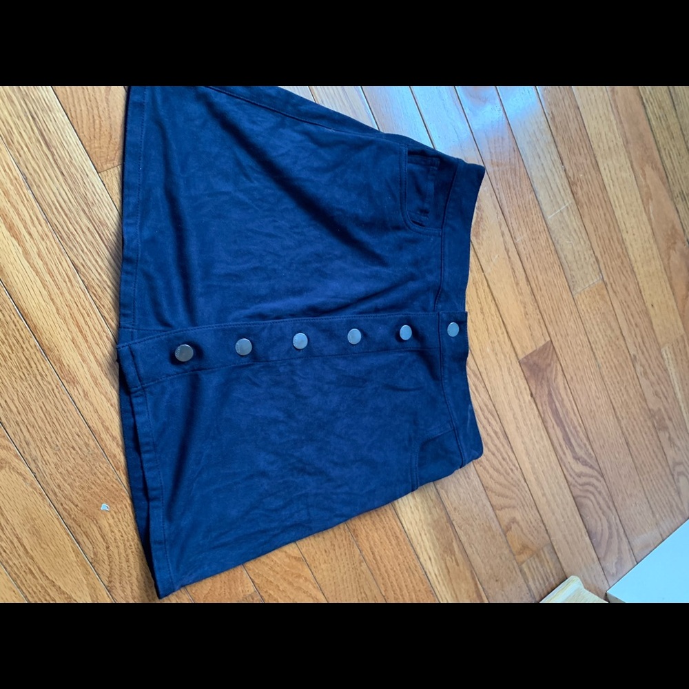 blue mini skirt